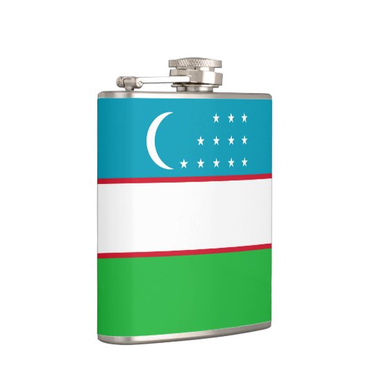 Usbekistan-Flagge Flachmann (Rechts)