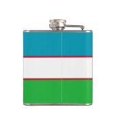 Usbekistan-Flagge Flachmann (Rückseite)