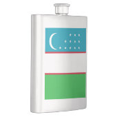 Usbekistan-Flagge Flachmann (Rechts)