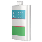 Usbekistan-Flagge Flachmann (Links)