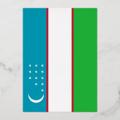 Usbekistan-Flagge Folieneinladung (Vorderseite)