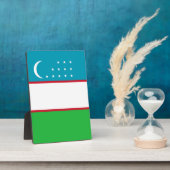 Usbekistan-Flagge Fotoplatte (Seite)