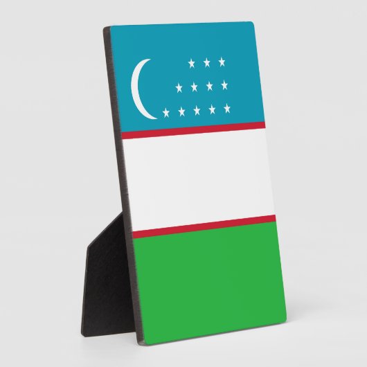 Usbekistan-Flagge Fotoplatte (Seite)