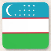 Usbekistan-Flagge Getränkeuntersetzer (Vorderseite)