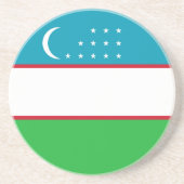 Usbekistan-Flagge Getränkeuntersetzer (Vorne)