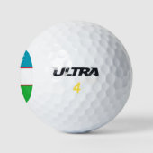 Usbekistan-Flagge Golfball (Logo)
