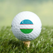 Usbekistan-Flagge Golfball (Insitu T-Shirt)