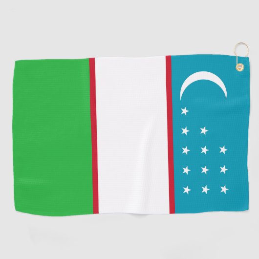 Usbekistan-Flagge Golfhandtuch (Horizontal)