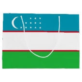 Usbekistan-Flagge Große Geschenktüte (Rückseite)