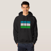 Usbekistan-Flagge Hoodie (Vorne ganz)
