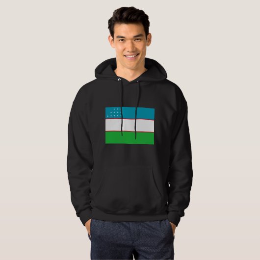 Usbekistan-Flagge Hoodie (Vorne ganz)