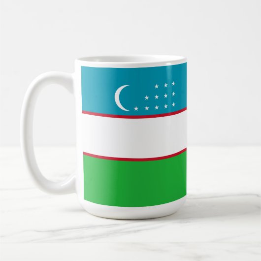 Usbekistan-Flagge Kaffeetasse (Links)
