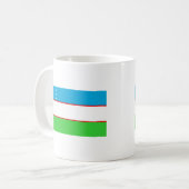Usbekistan-Flagge Kaffeetasse (Vorderseite Links)