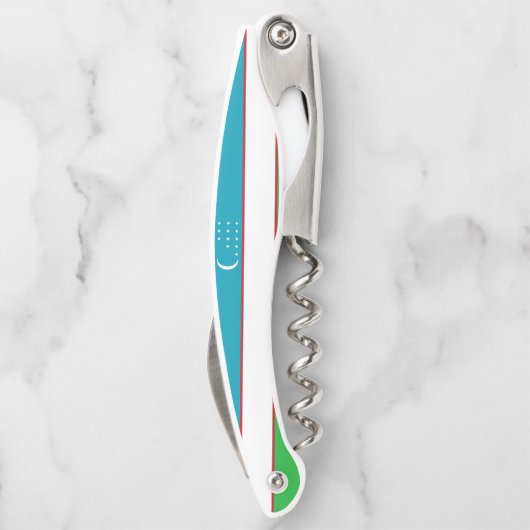 Usbekistan-Flagge Kellnermesser (Rückseite)