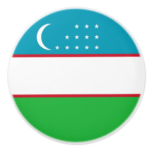 Usbekistan-Flagge Keramikknauf