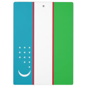 Usbekistan-Flagge Klemmbrett (Rückseite)