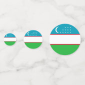 Usbekistan-Flagge Konfetti (Vorderseiten)