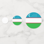 Usbekistan-Flagge Konfetti (Rückseiten)