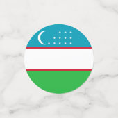 Usbekistan-Flagge Konfetti (Klein Vorderseite)