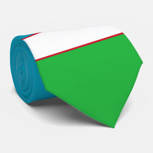 Usbekistan-Flagge Krawatte