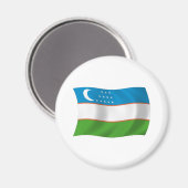 Usbekistan Flagge Magnet (Vorderseite/Rückseite)