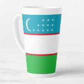 Usbekistan-Flagge Milchtasse (Linke Ecke)