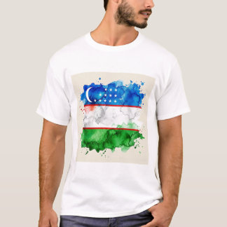 Usbekistan-Flagge | Offizielles usbekisches Emblem T-Shirt
