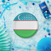 Usbekistan-Flagge Pappteller (Party)