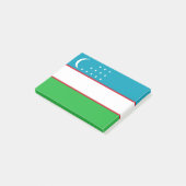 Usbekistan-Flagge Post-it Klebezettel (angewinkelt)
