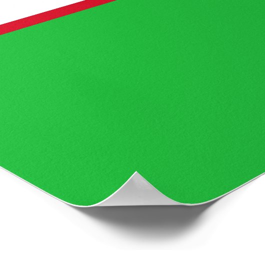 Usbekistan-Flagge Poster (Ecke)