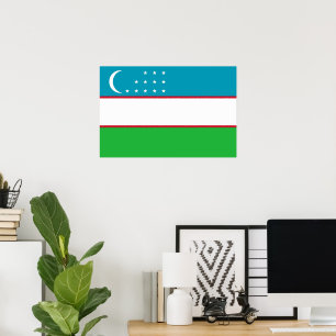 Usbekistan-Flagge Poster
