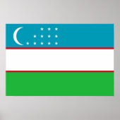 Usbekistan-Flagge Poster (Vorne)