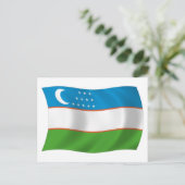 Usbekistan Flagge Postkarte (Stehend Vorderseite)