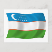Usbekistan Flagge Postkarte (Vorderseite)