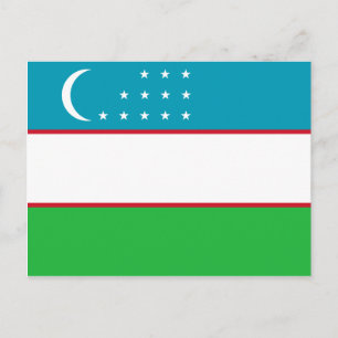 Usbekistan Flagge Postkarte