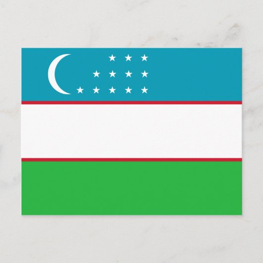 Usbekistan Flagge Postkarte (Vorderseite)