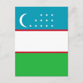 Usbekistan-Flagge Postkarte (Vorderseite)