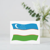 Usbekistan Flagge Postkarte (Stehend Vorderseite)