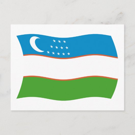 Usbekistan Flagge Postkarte (Vorderseite)
