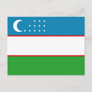 Usbekistan Flagge Postkarte