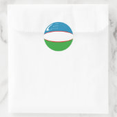 Usbekistan Flagge Runder Aufkleber (Tasche)