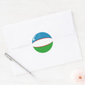 Usbekistan Flagge Runder Aufkleber (Umschlag)