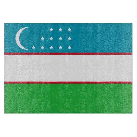 Usbekistan-Flagge Schneidebrett (Vorderseite)