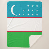 Usbekistan-Flagge Sherpadecke (Vorderseite)