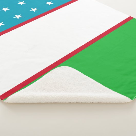 Usbekistan-Flagge Sherpadecke (3/4)