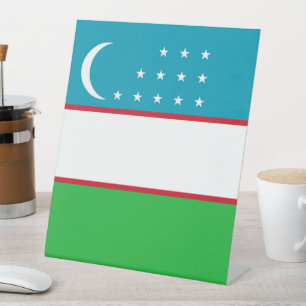 Usbekistan-Flagge Sockelschild