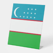 Usbekistan-Flagge Sockelschild (Vorderseite)