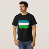 Usbekistan-Flagge T-Shirt (Vorne ganz)