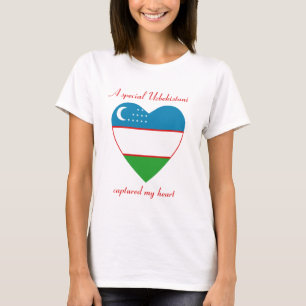 Usbekistan-Flagge T-Shirt für Herzensmenschen