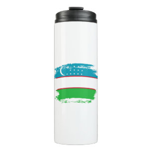 Usbekistan-Flagge Thermosbecher